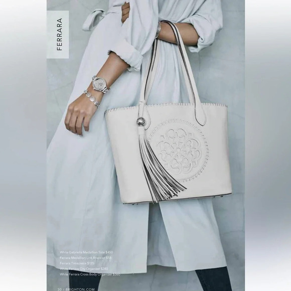 BRIGHTON Gabriella Medallion Tote minimilst LOGO quiet luxury office - Picture 16 of 16